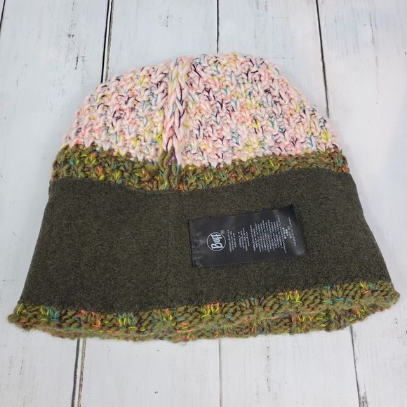 Buff Women's Cable Knit Beanie Cap Hat Pink Green Primaloft Polyester WInter - Picture 5 of 9
